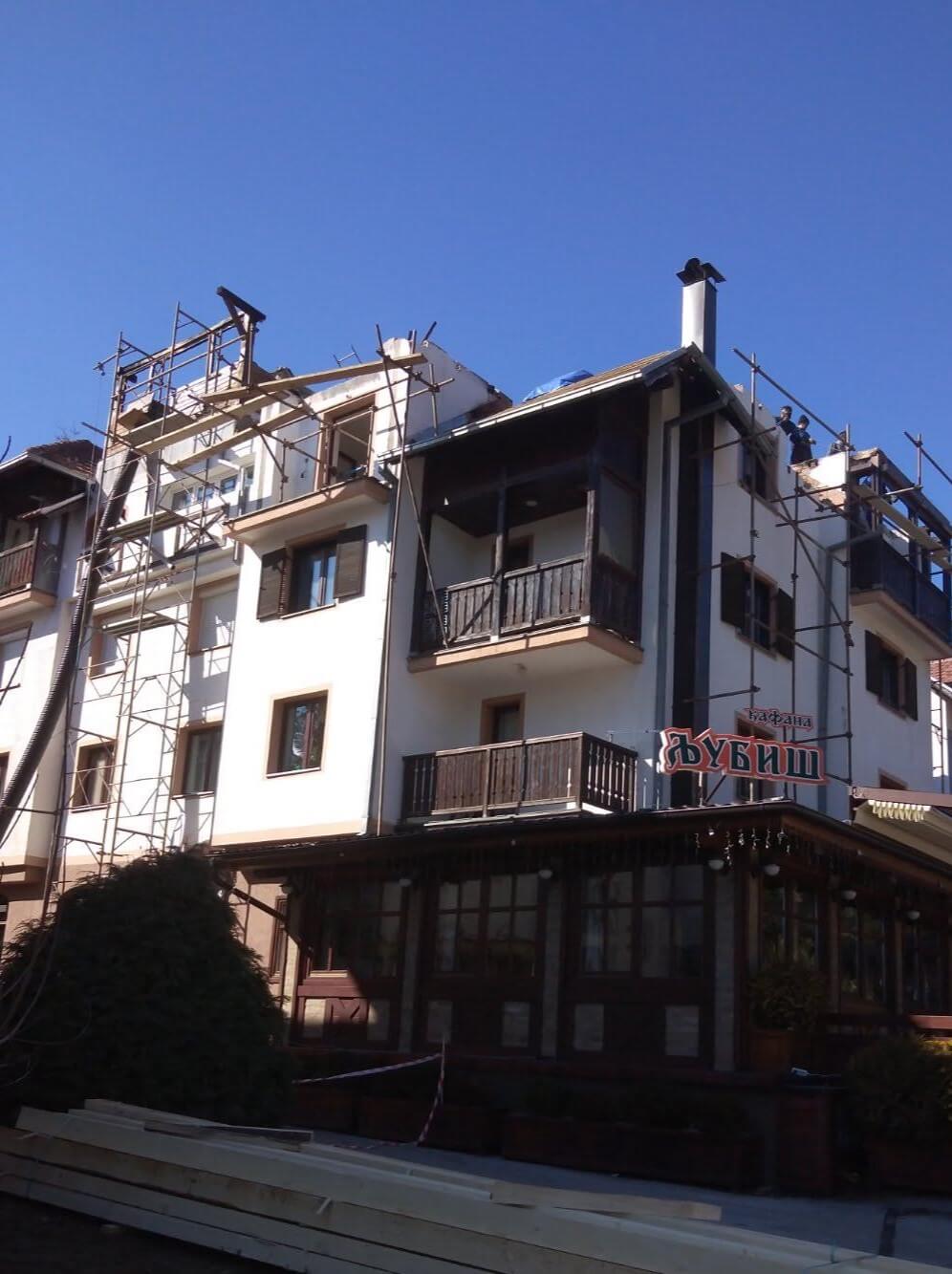 Izgoreli krov pre sanacije